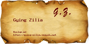 Gying Zilia névjegykártya